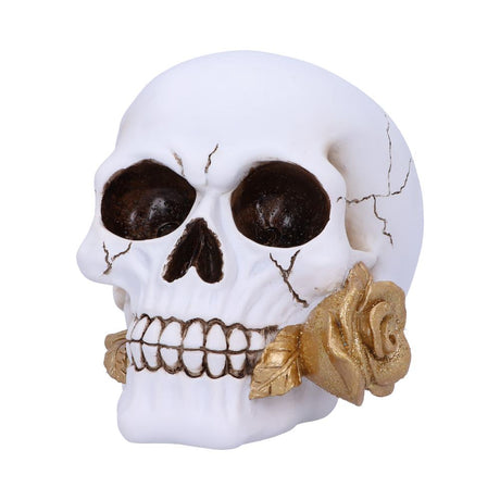 Floral Fate Golden Rose Skull Ornament. Default Title - Figures & Collectables at Gift Moments