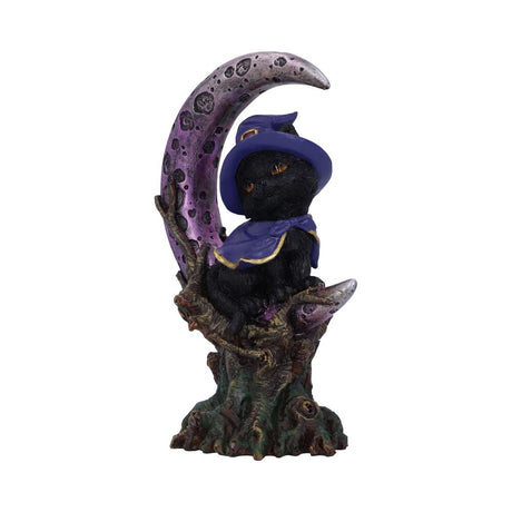 Grimalkin Witches Familiar Black Cat and Crescent Moon Figurine - Figures & Collectables at Gift Moments