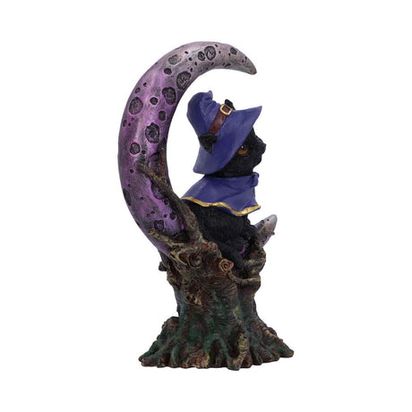 Grimalkin Witches Familiar Black Cat and Crescent Moon Figurine - Figures & Collectables at Gift Moments