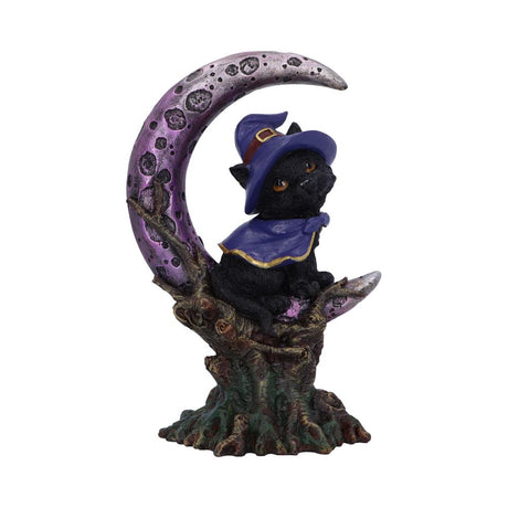 Grimalkin Witches Familiar Black Cat and Crescent Moon Figurine Default Title - Figures & Collectables at Gift Moments