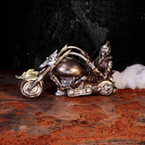 Wheels of Steel 29cm Steampunk Motorcycle Skeleton Figurine. - Figures & Collectables at Gift Moments