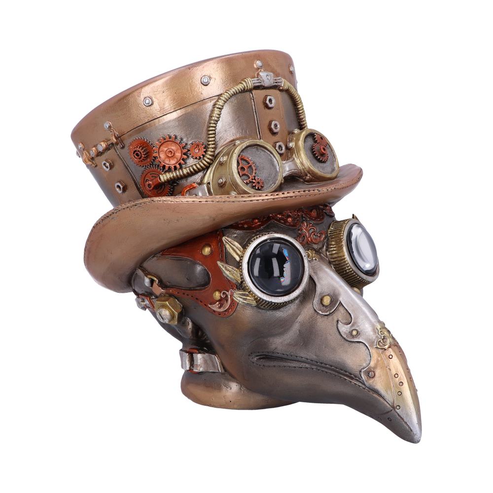 Steampunk Beaky Automaton Apothecary Plague Doctor Bust Figurine Default Title - Figures & Collectables at Gift Moments