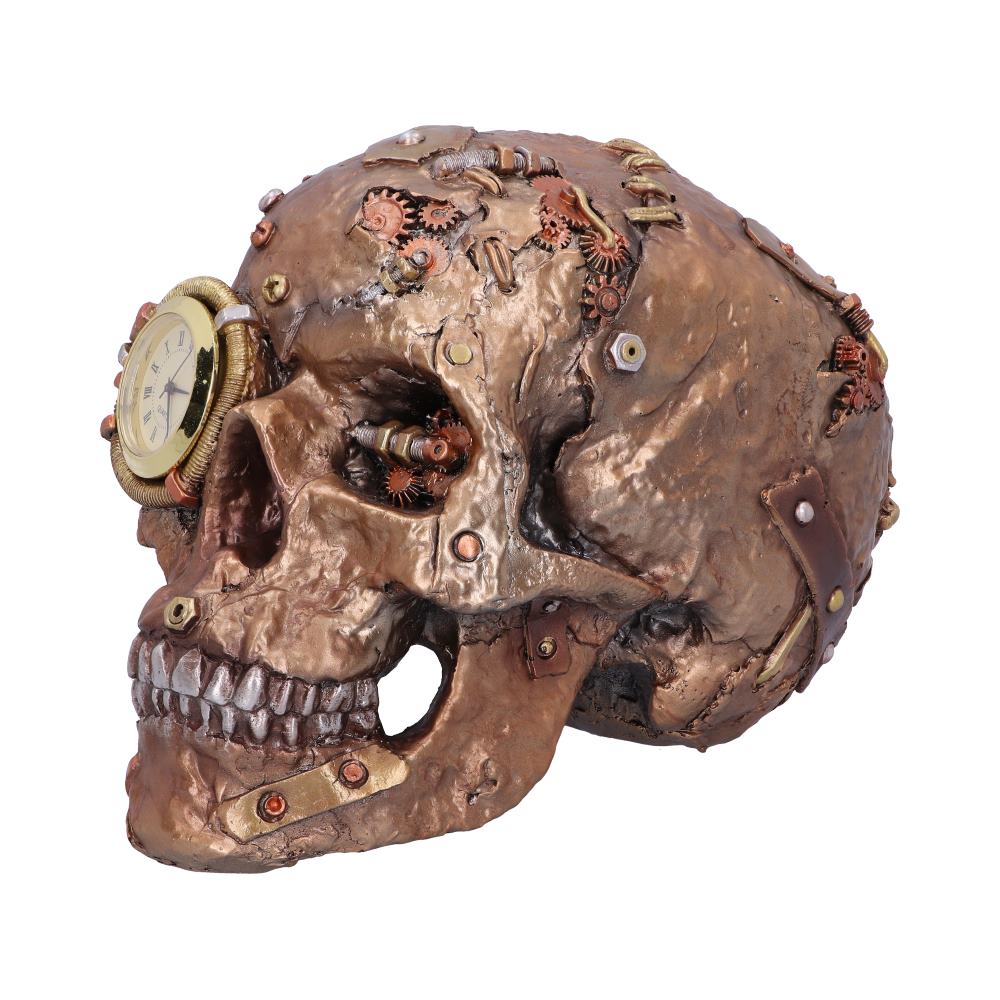 Bronze Scrapped Skull Steampunk Scrap Skeleton Figurine - Clocks at Gift Moments