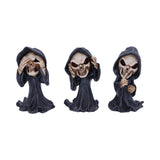 Three Wise Reapers 11cm See No Hear No Speak No Evil Cartoon Grim Reapers Default Title - Figures & Collectables at Gift Moments