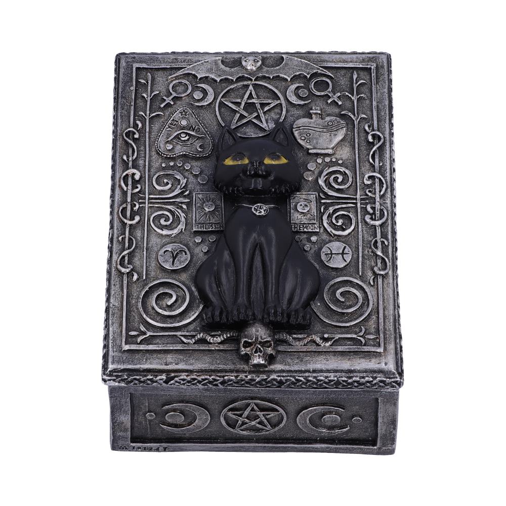 Familiar Spell Black Cat Sigil Trinket Box 13.7cm Default Title - Boxes at Gift Moments