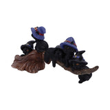 Purrfect Broomstick Witches Familiar Black Cats and Broomstick Figurine - Figures & Collectables at Gift Moments