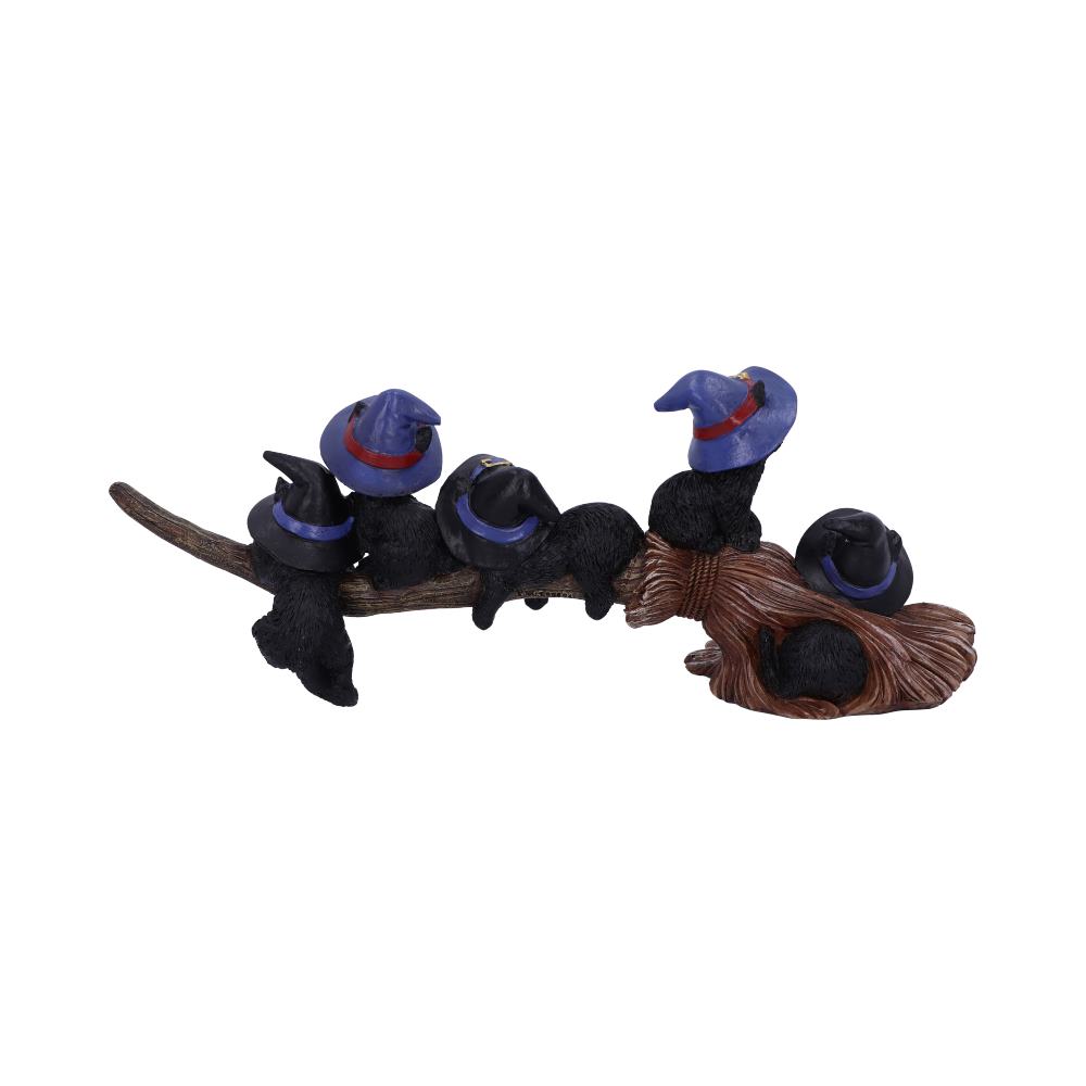 Purrfect Broomstick Witches Familiar Black Cats and Broomstick Figurine - Figures & Collectables at Gift Moments