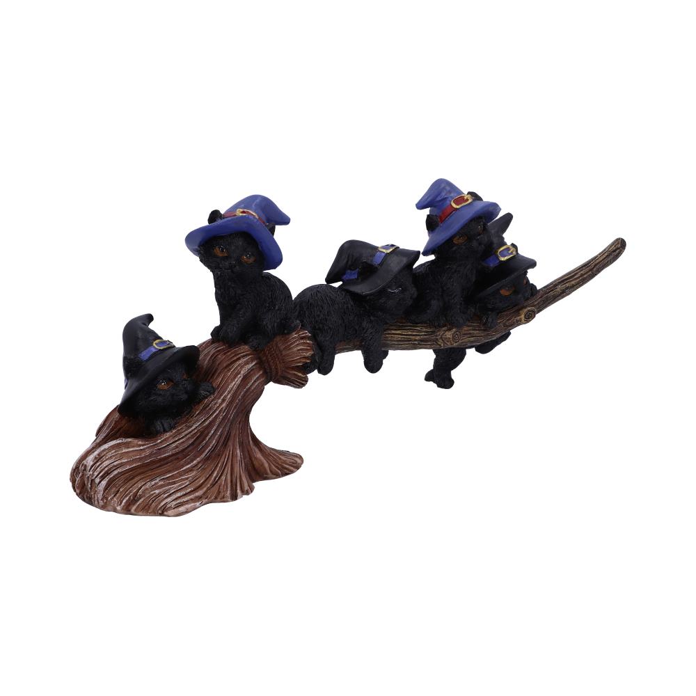 Purrfect Broomstick Witches Familiar Black Cats and Broomstick Figurine - Figures & Collectables at Gift Moments