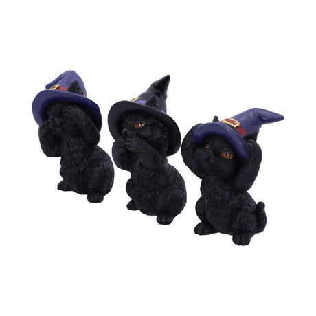 Three Wise Familiars See No Hear No Speak No Evil Black Cats Figurine - Figures & Collectables at Gift Moments