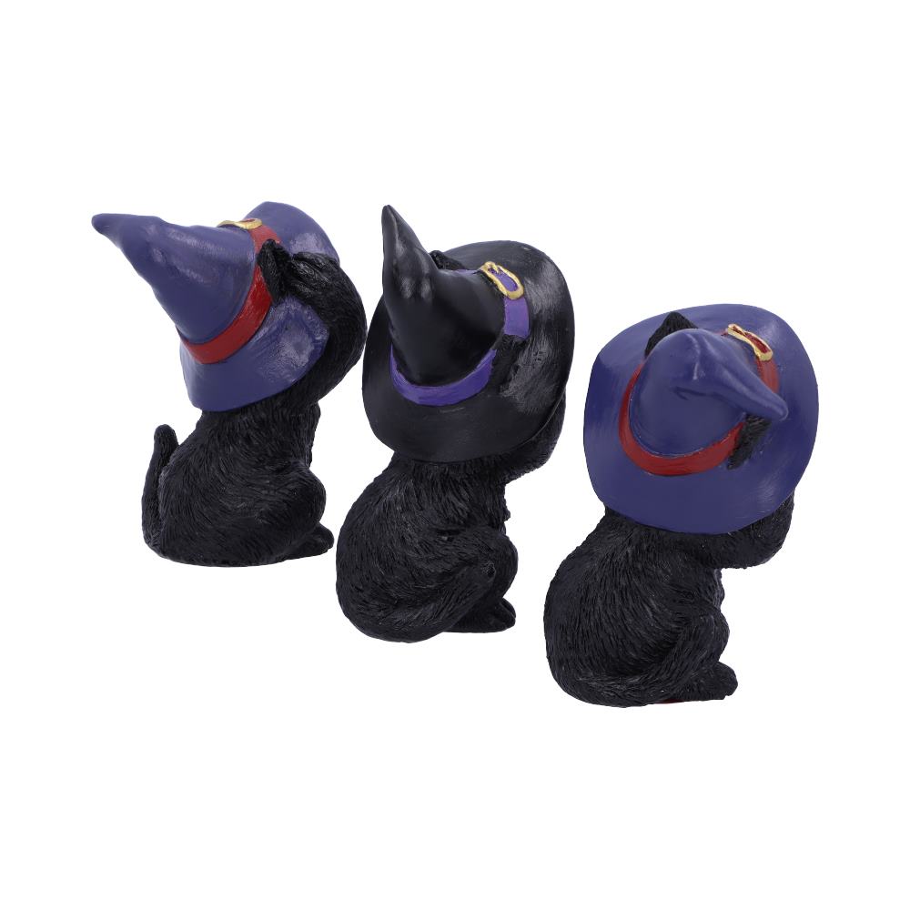 Three Wise Familiars See No Hear No Speak No Evil Black Cats Figurine - Figures & Collectables at Gift Moments