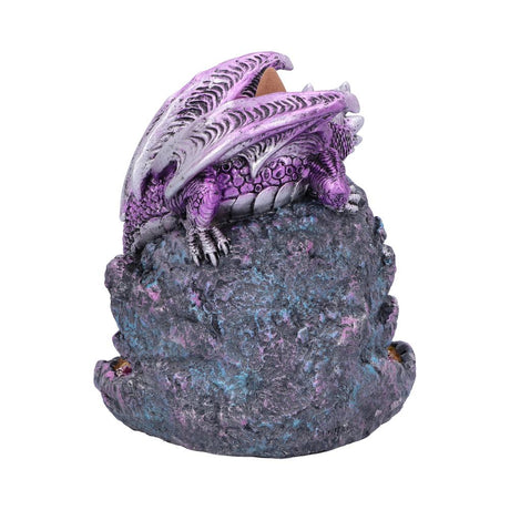 Crystalline Protector Purple Dragon Geode Backflow Incense Burner - Incense Holders at Gift Moments