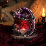 Crystalline Protector Purple Dragon Geode Backflow Incense Burner - Incense Holders at Gift Moments