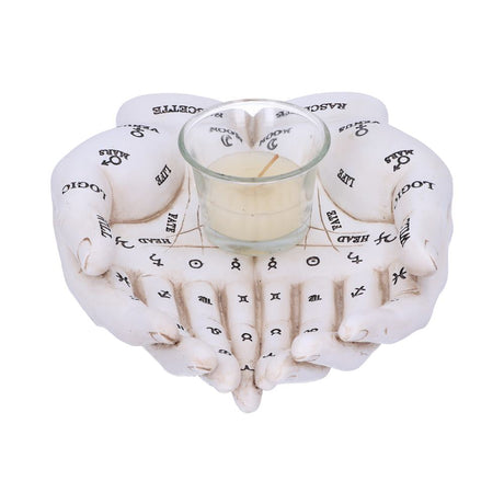 Palmist's Guide White Chiromancy Hands Candle Holder - Candles & Holders at Gift Moments