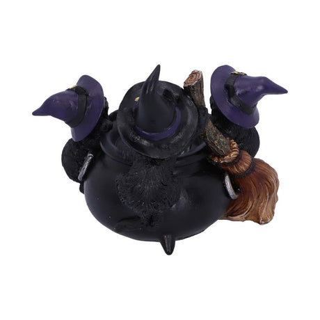 Familiar Cauldron Black Cat Candle Holder 12.5cm - Candles & Holders at Gift Moments