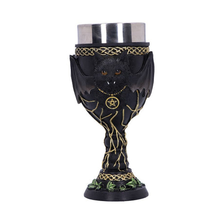 Feline Fang Black Cat Goblet 17.3cm - Goblets & Chalices at Gift Moments