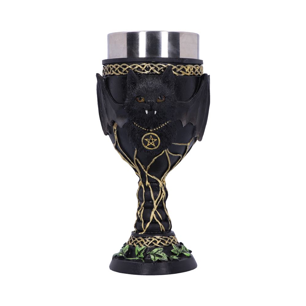 Feline Fang Black Cat Goblet 17.3cm Default Title - Goblets & Chalices at Gift Moments