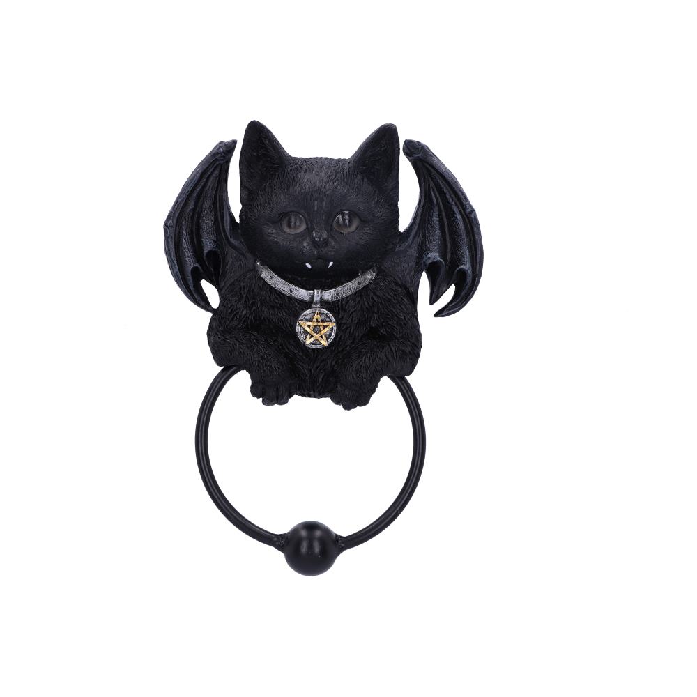 Vampuss Black Bat Cat Door Knocker 20cm Default Title - Door Knockers at Gift Moments