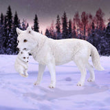 Winter Bond Mother Wolf and Pup Figurine 30cm - Figures & Collectables at Gift Moments