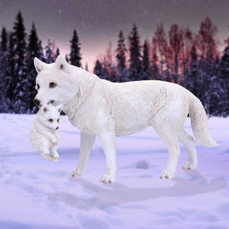 Winter Bond Mother Wolf and Pup Figurine 30cm - Figures & Collectables at Gift Moments