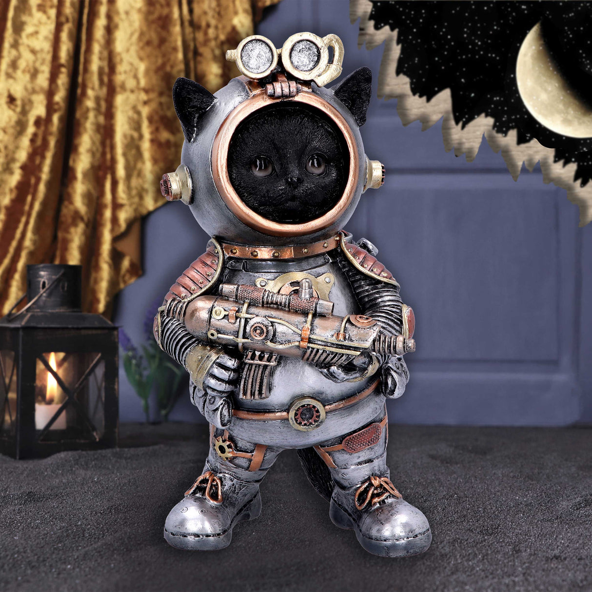 Cat-tack Space Steampunk Figurine - Figures & Collectables at Gift Moments