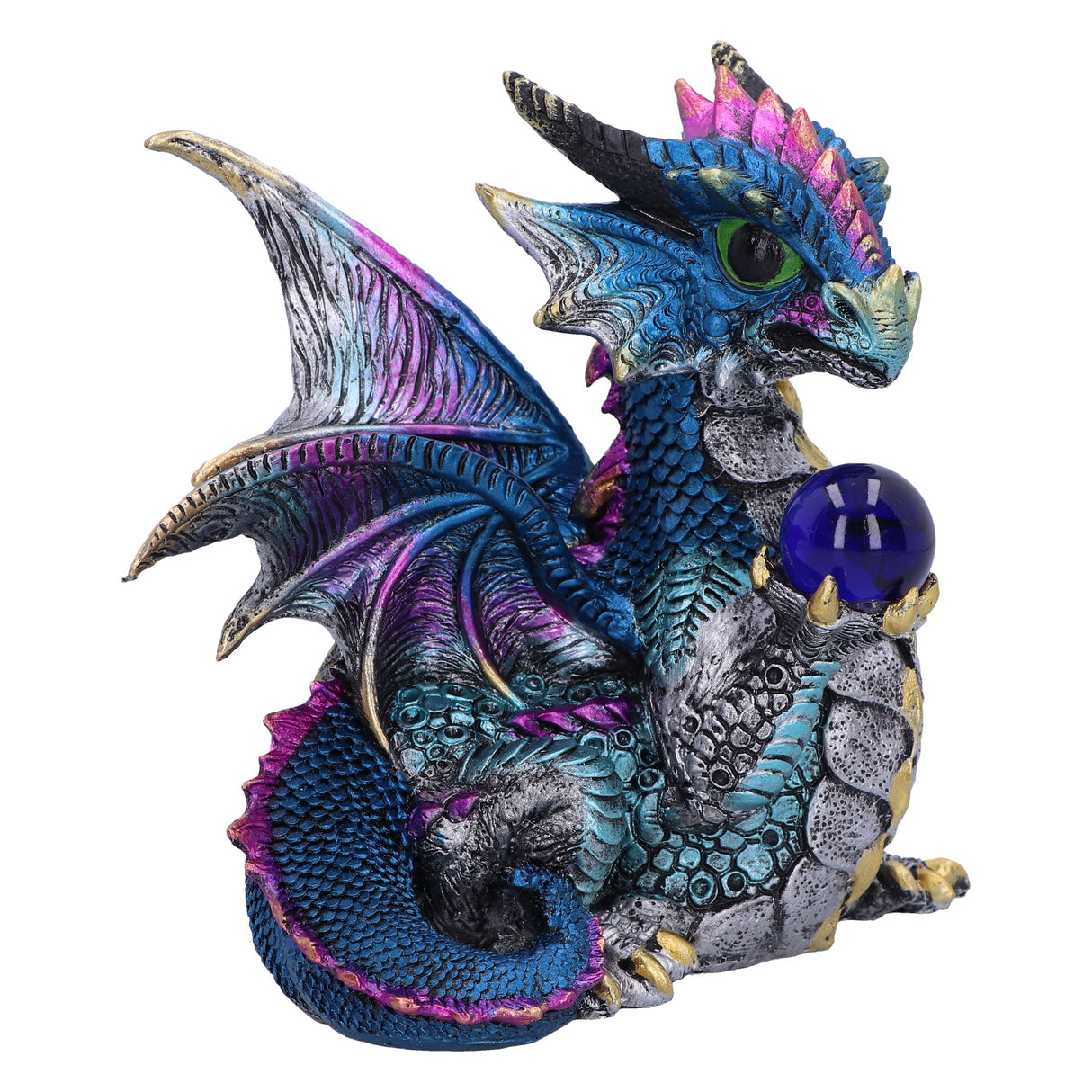 Orb Hoard Dragon Figurine (Blue) - Figures & Collectables at Gift Moments