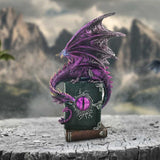 Dragon Fable Purple Dragon on Book Figurine 24cm - Figures & Collectables at Gift Moments