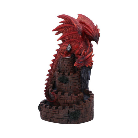 Crimson Keep Red Dragon Backflow Incense Burner 22cm - Incense Holders at Gift Moments