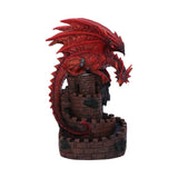 Crimson Keep Red Dragon Backflow Incense Burner 22cm Default Title - Incense Holders at Gift Moments