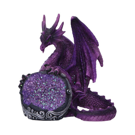 Guardian of the Geode Purple Dragon Figurine 11.5cm Default Title - Figures & Collectables at Gift Moments