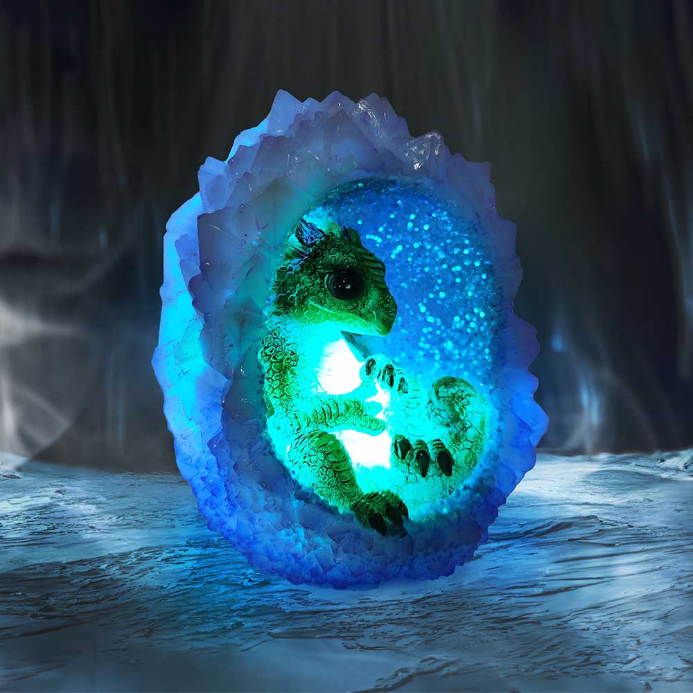 Geode Nest (Green) Illuminating Figurine - Figures & Collectables at Gift Moments