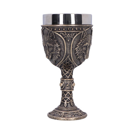 Wild Thirst Medieval Wolf Chalice 20cm - Goblets & Chalices at Gift Moments