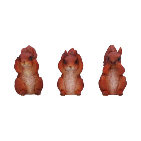 Three Wise Squirrel Figurines 9cm Default Title - Figures & Collectables at Gift Moments