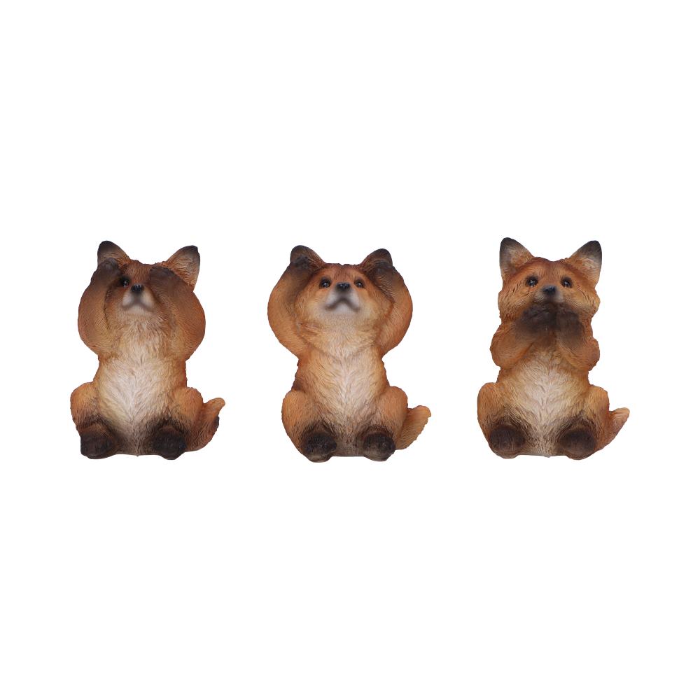 Three Wise Foxes Figurines 8.5cm Default Title - Figures & Collectables at Gift Moments