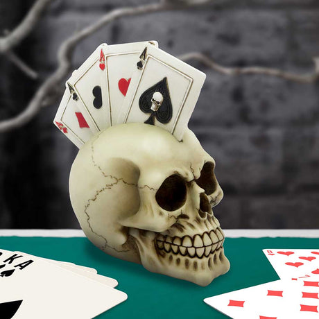 Four of a Kind Playing Cards Skull Head 19cm - Figures & Collectables at Gift Moments