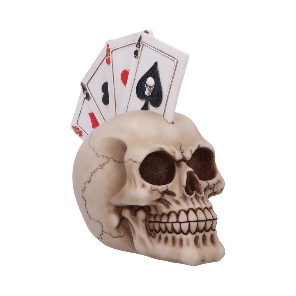 Four of a Kind Playing Cards Skull Head 19cm Default Title - Figures & Collectables at Gift Moments