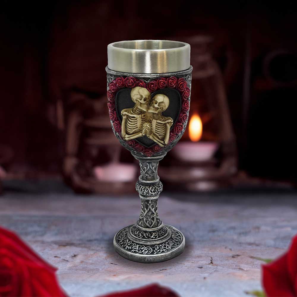 To Have and To Hold Skeleton Lovers Goblet 19.5cm - Goblets & Chalices at Gift Moments