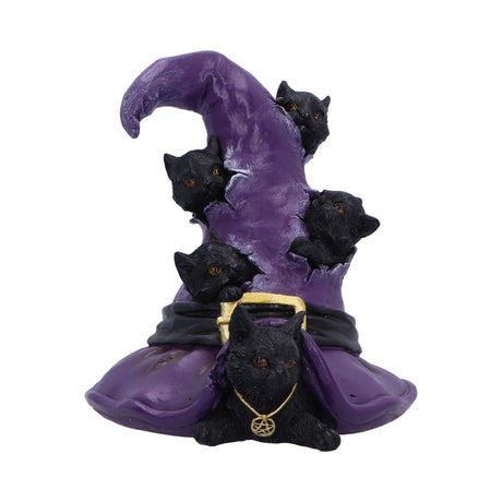 Magical Mischief Witch Hat and Black Cats Figurine 14cm Default Title - Figures & Collectables at Gift Moments