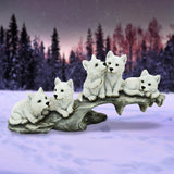 Winter Litter White Wolf Ornament - Figures & Collectables at Gift Moments