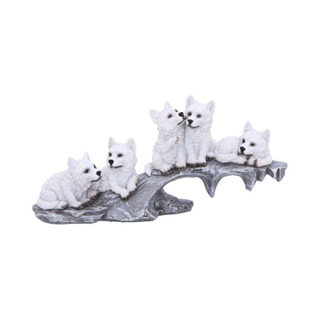 Winter Litter White Wolf Ornament Default Title - Figures & Collectables at Gift Moments