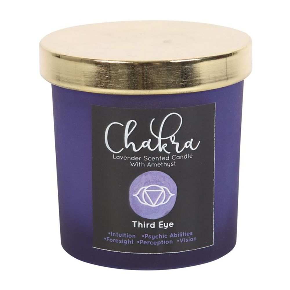 Third Eye Chakra Lavender Crystal Chip Candle - Candles at Gift Moments