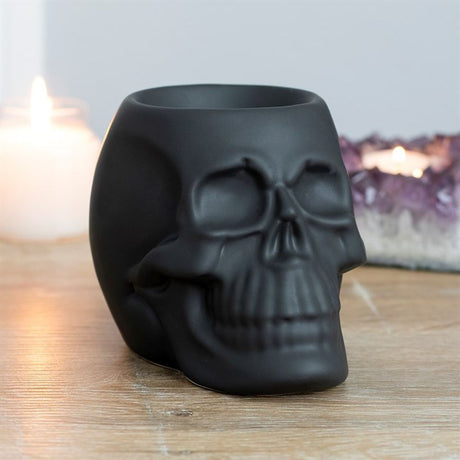 Black Skull Oil Burner - Oil & Wax Burners at Gift Moments