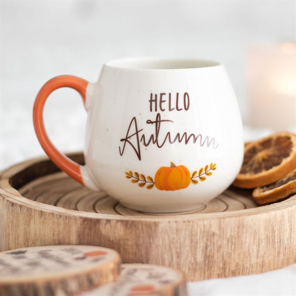 Hello Autumn Rounded Mug - Mugs at Gift Moments