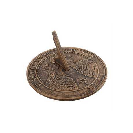 Howling Wolves Terracotta Sundial by Lisa Parker - at Gift Moments