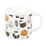 Spooky Cat and Pumpkin Print Mug - Mugs at Gift Moments