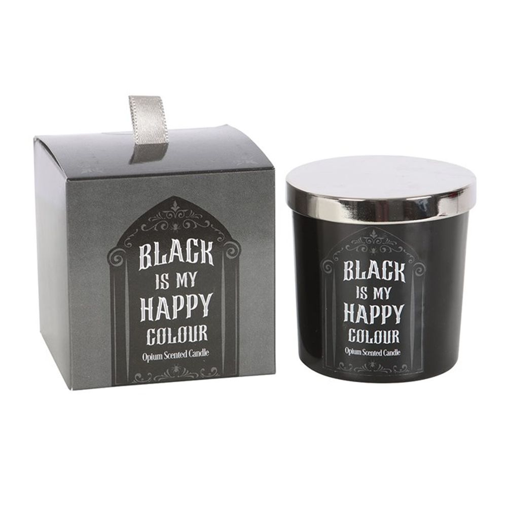 Black is My Happy Colour Opium Candle - Candles at Gift Moments