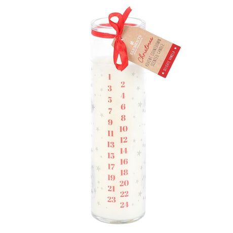 White Vanilla Advent Tube Candle - Candles at Gift Moments