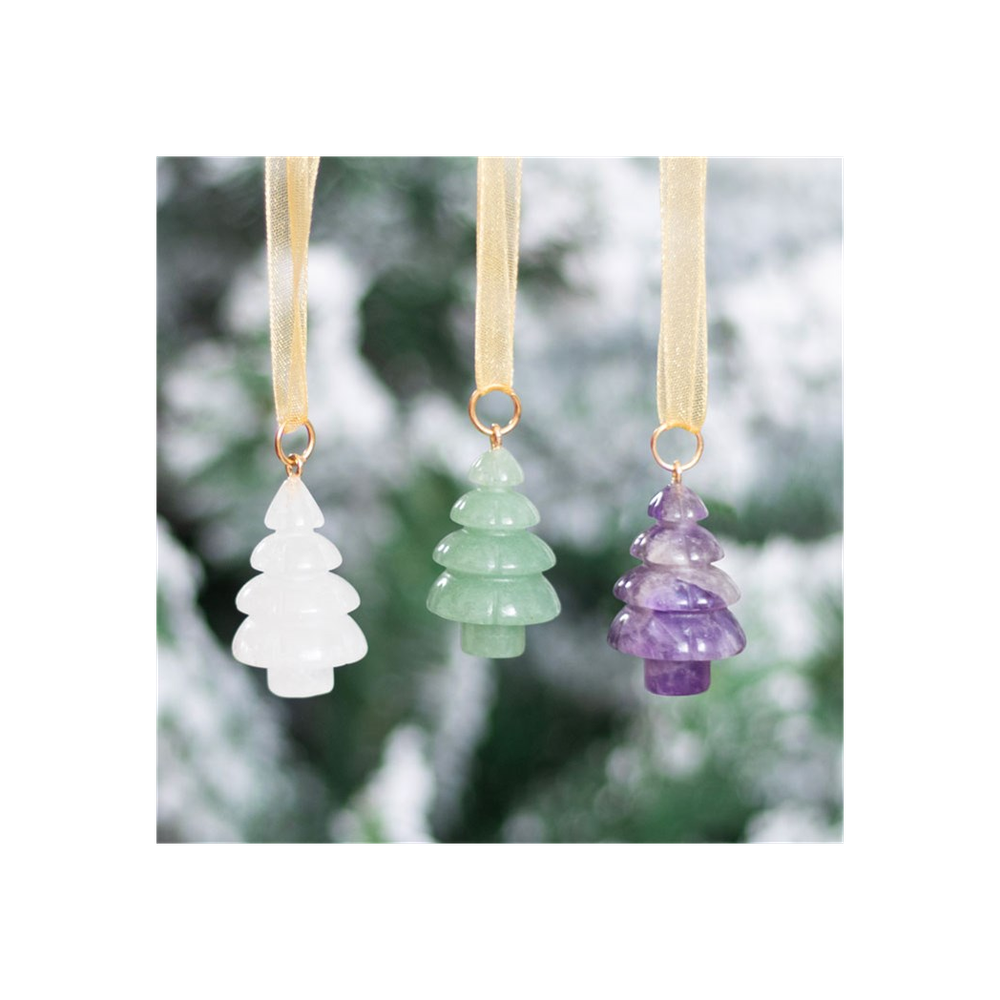 Elegant Crystal Christmas Tree Decorations Set of 3 - at Gift Moments