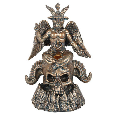 Gold Baphomet LED Backflow Incense Burner - Incense Holders at Gift Moments