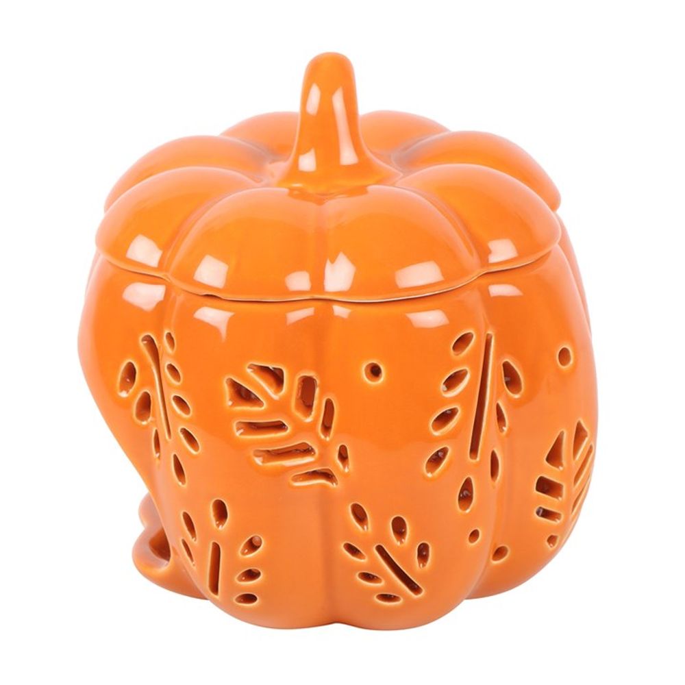 Orange Autumn Leaves Pumpkin Oil Burner - Oil & Wax Burners at Gift Moments