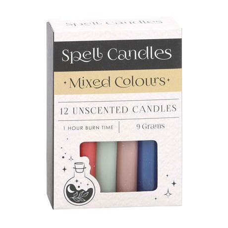 Mixed Colour Spell Candles - Pack of 12 - Candles at Gift Moments